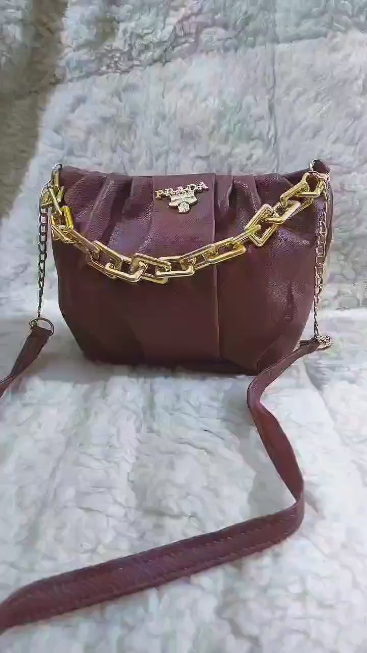Women's Plain Saddle Crossbody Bag