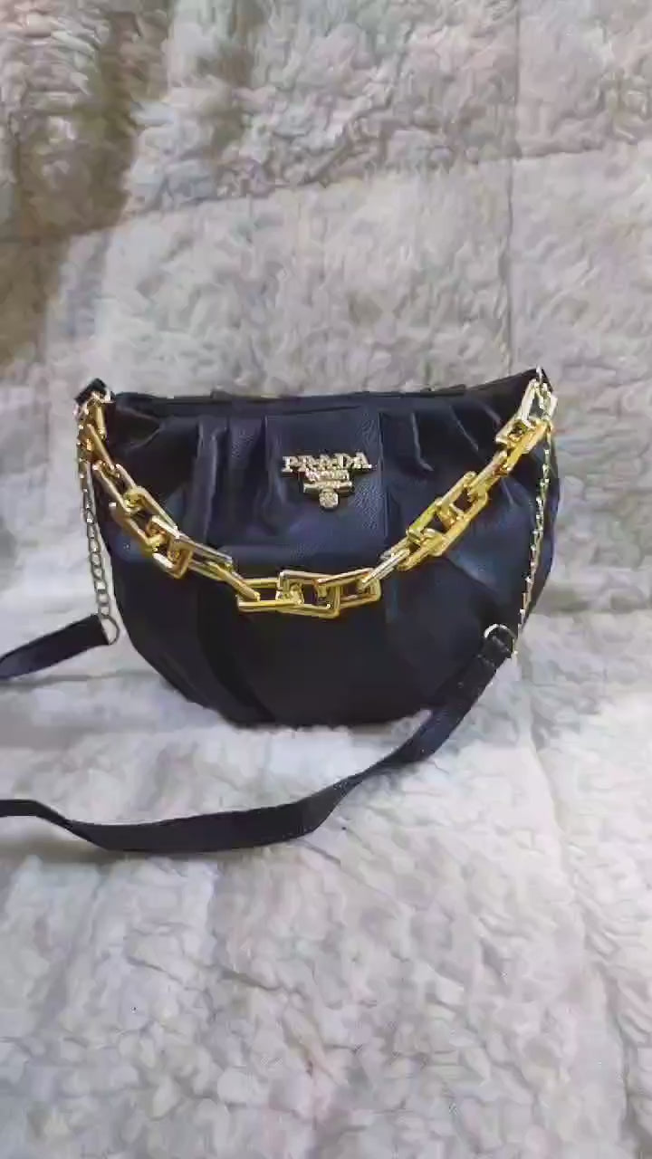 Women's Plain Saddle Crossbody Bag