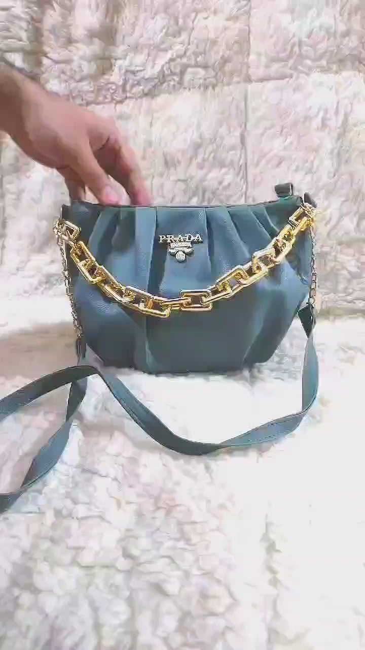 Women's Plain Saddle Crossbody Bag
