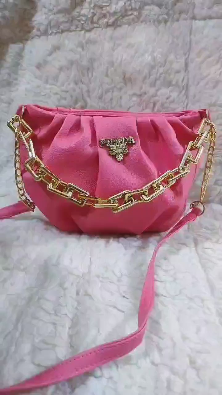 Women's Plain Saddle Crossbody Bag