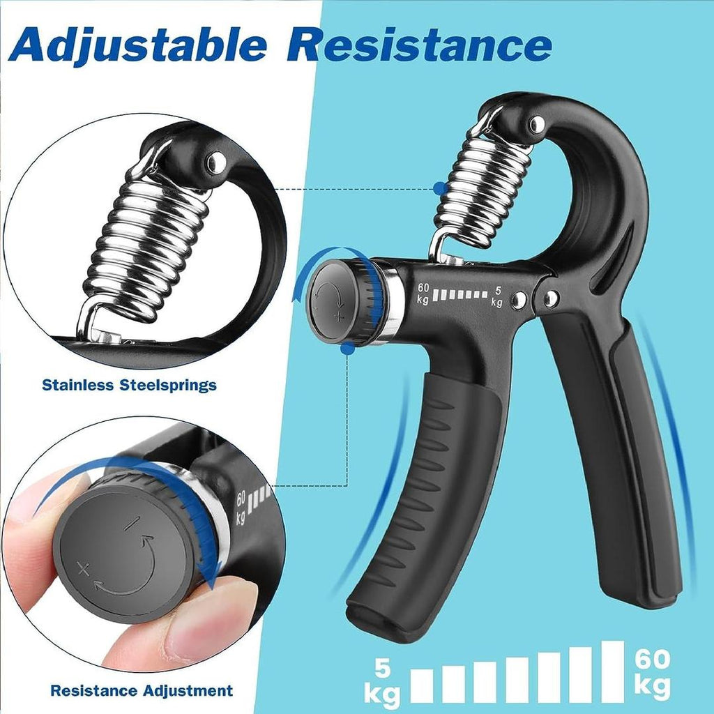 Adjustable Hand Grip Power Exerciser Forearm Wrist Strengthener Gripper 60-kg