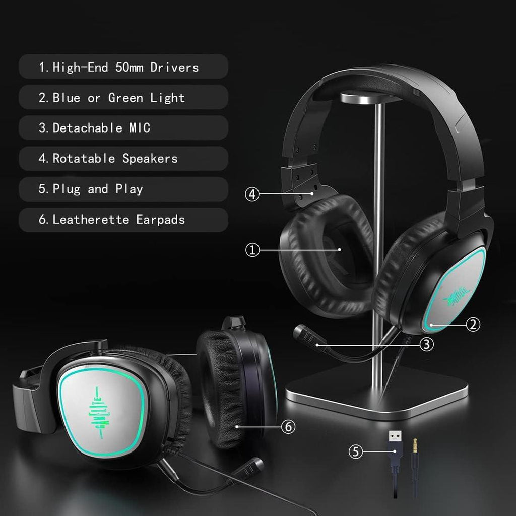 GAMELITE G1P Gaming Headset | Bass Surround Sound | Noise Cancelling Mic | 3.5mm Wired