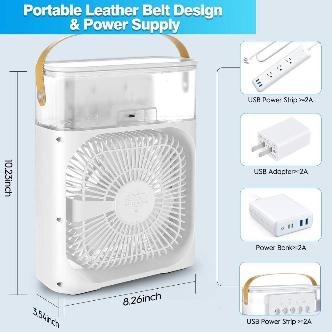 Portable Mini Air Cooler - 1 Pc - Perfect For Home and Office Cooling